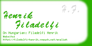 henrik filadelfi business card